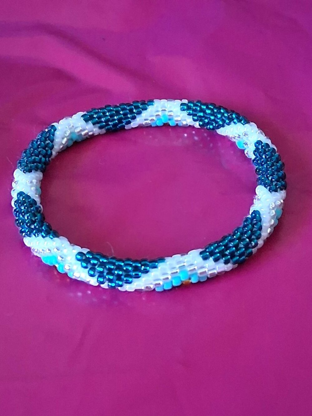 Sashka Beaded Aztec Diamond Artisan Bracelet Roll on NEW